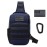 Valinov Tactical Shoulder Bag,Molle Shoulder Backpacks,Military Sling Daypack Backpack with USB Charging port (Dark Blue)