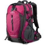 FENGDONG 40L Waterproof Lightweight Hiking,Camping,Travel Backpack for Men Women Red