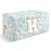 Personalized Quilted Cosmetic Bag, Puffy Monogrammed Christmas Birthday Gifts for Women & Girls, Cute initial Floral Makeup Bag Puffer Coquette Bag, Aesthetic Travel Toiletry Zipper Pouch(Blue,H)
