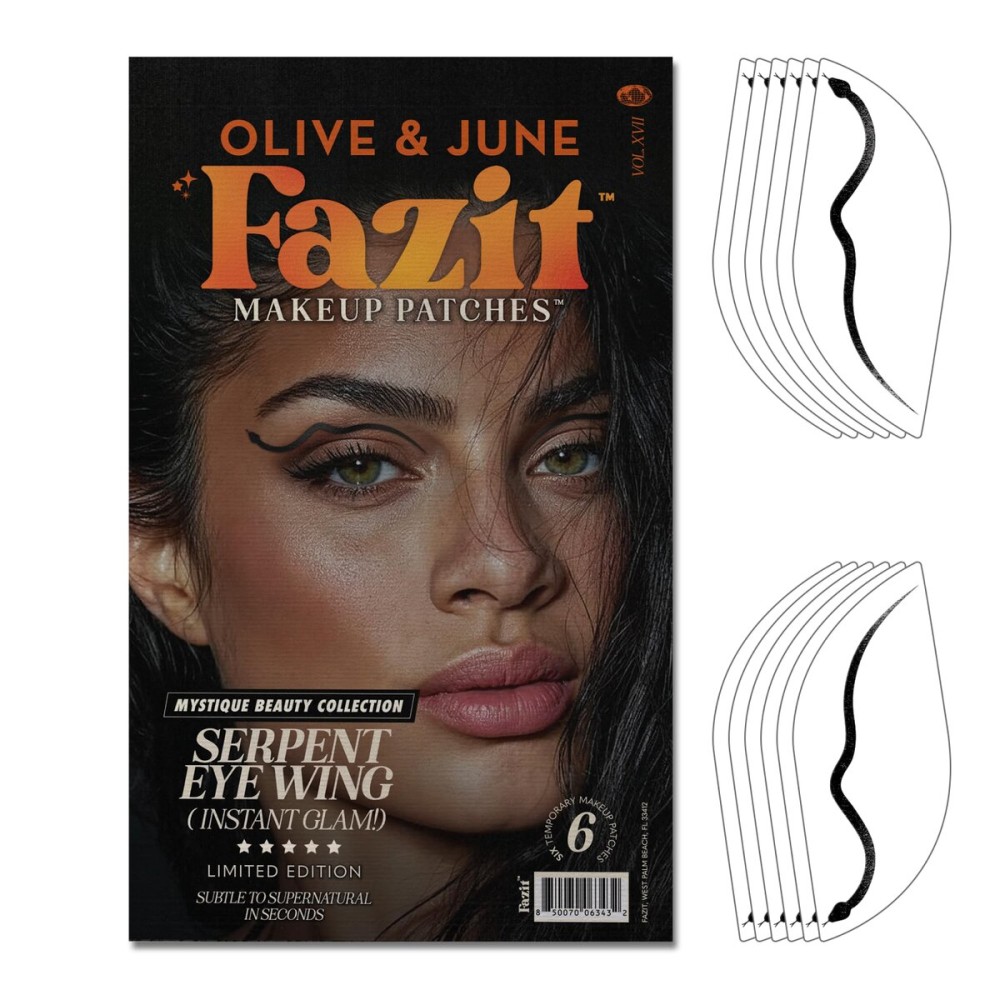 Fazit Makeup Patches - Halloween Serpent Eye Wings - Glow Up Make-Up Patches - Cute Glitter Makeup Accessories for Women - Cosmetic Glitter for Face