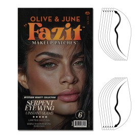 Fazit Makeup Patches - Halloween Serpent Eye Wings - Glow Up Make-Up Patches - Cute Glitter Makeup Accessories for Women - Cosmetic Glitter for Face