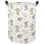 HIYAGON Baby Laundry Basket Baby Hamper for Nursery Girl Kids Butterfly Hamper Cute Kids Toys Storage Bin Organizer Butterfly Room Decor for Home(Flying Dinosaur)
