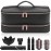 Travel Hair Dryer Case for Shark Flexstyle, Double-Layer Carrying Case for Shark Flex Style Blow Dryer, Portable Hair Tools Storage Organizer Bag for Shark Beauty Hairdryer Attchments(Black Rose Gold)