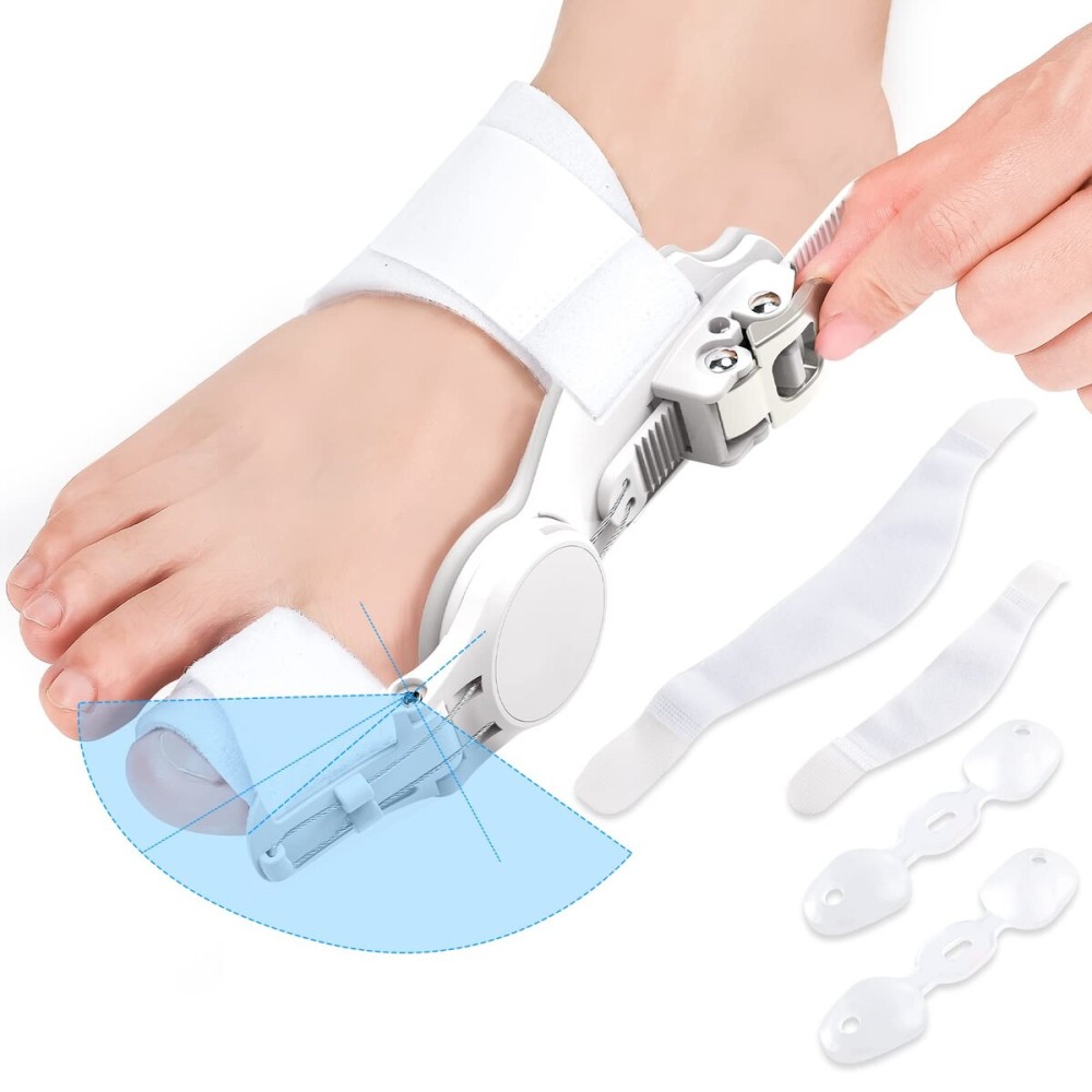 Kutain Comfort Bunion Corrector for Women & Men, Orthopedic Toe Straightener, Adjustable Splint Bunion Pads Day Night Support with Toe Separator for Relief (1PCS)