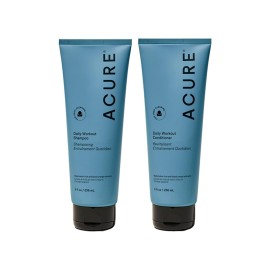 Acure Daily Workout Watermelon Shampoo & Conditioner - Lightweight Hydrating & Clarifying Shampoo and Conditioner for Women & Men w/Oily, Damaged Hair & Dry Scalp, Color Safe, Sulfate Free - 8 fl oz