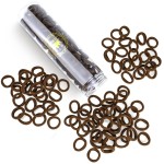 JIRIS 100PCS Hair Ties for Women And Kids, Seamless Thick Hair Bands, Elastic Baby Hair Ties No Damage Ponytail Holder, Cotton Toddler Hair Tie, No Crease Small Hair Tie For Toddler Girls (Brown)