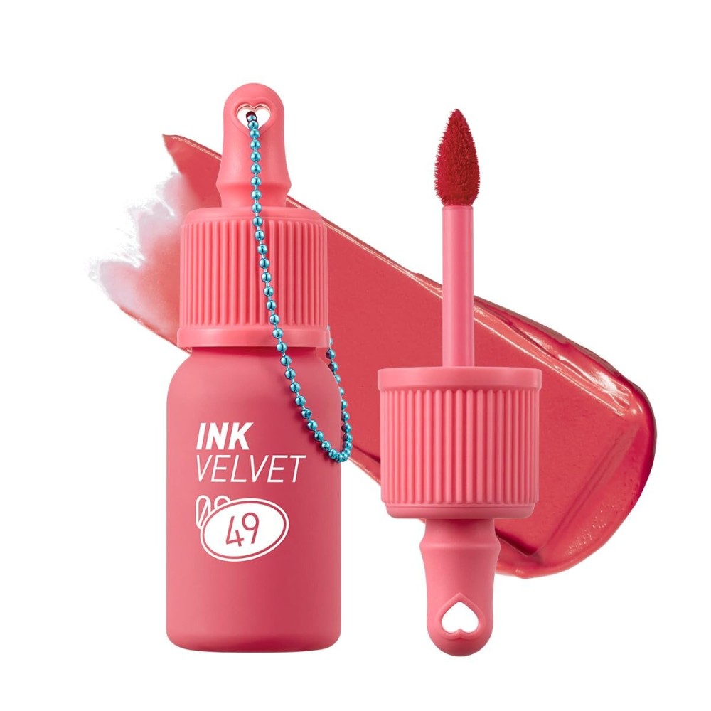 Peripera Ink The Velvet Lip Tint - High Pigment Color, Longwear, Weightless, Gluten-Free, Paraben-Free (049 Last RED)