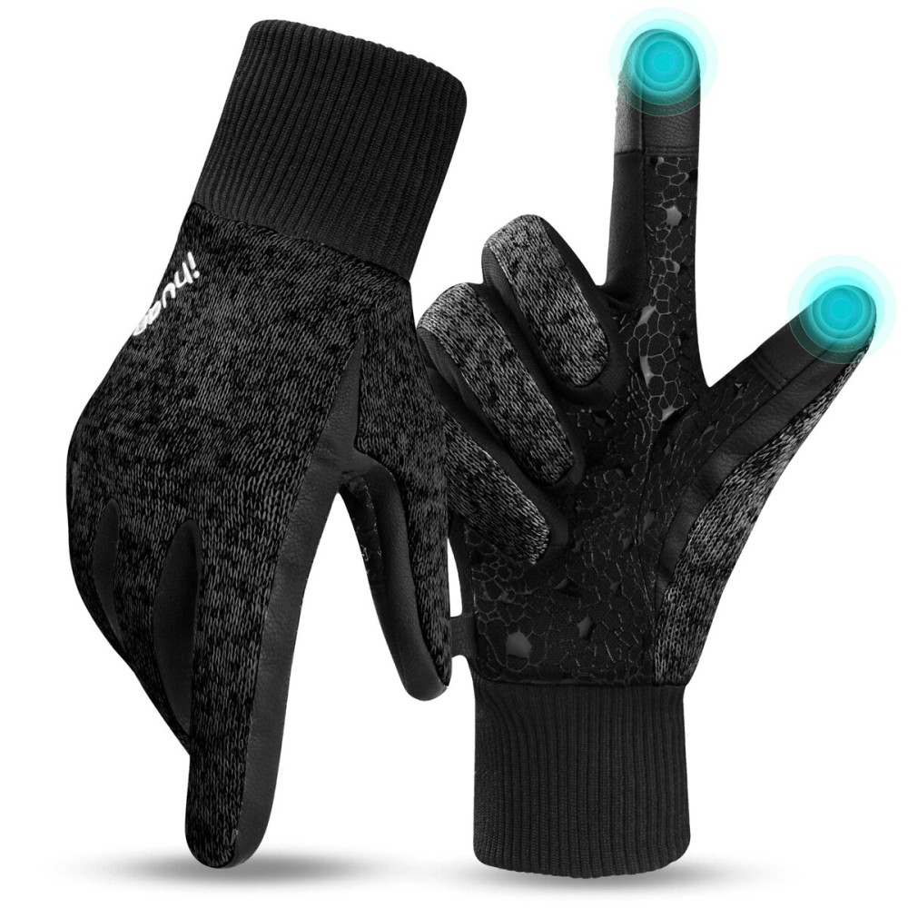 ihuan Winter Waterproof Gloves Cold Weather - Snow Ski Windproof for Men Women, Warm Touchscreen Thermal for Running Cycling