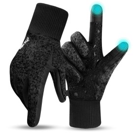 ihuan Winter Waterproof Gloves Cold Weather - Snow Ski Windproof for Men Women, Warm Touchscreen Thermal for Running Cycling