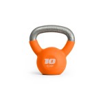 CAP Barbell 10 LB Neoprene Coated Cast Iron Kettlebell - Orange