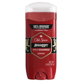 Old Spice Aluminum Free Deodorant for Men, 24/7 Odor Protection, 24/7 Freshness & Lasting Scent, Swagger with Cedarwood Scent, 3.8 oz