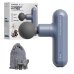 Sharper Image Powerboost Move Aero 3.0 - Mini Percussion Massage Gun| Updated Soft-Touch Design, Carrying Bag, 4 Nodes| Portable Full Body Back & Shoulder Massager| Deep Tissue Massage Tool Gift