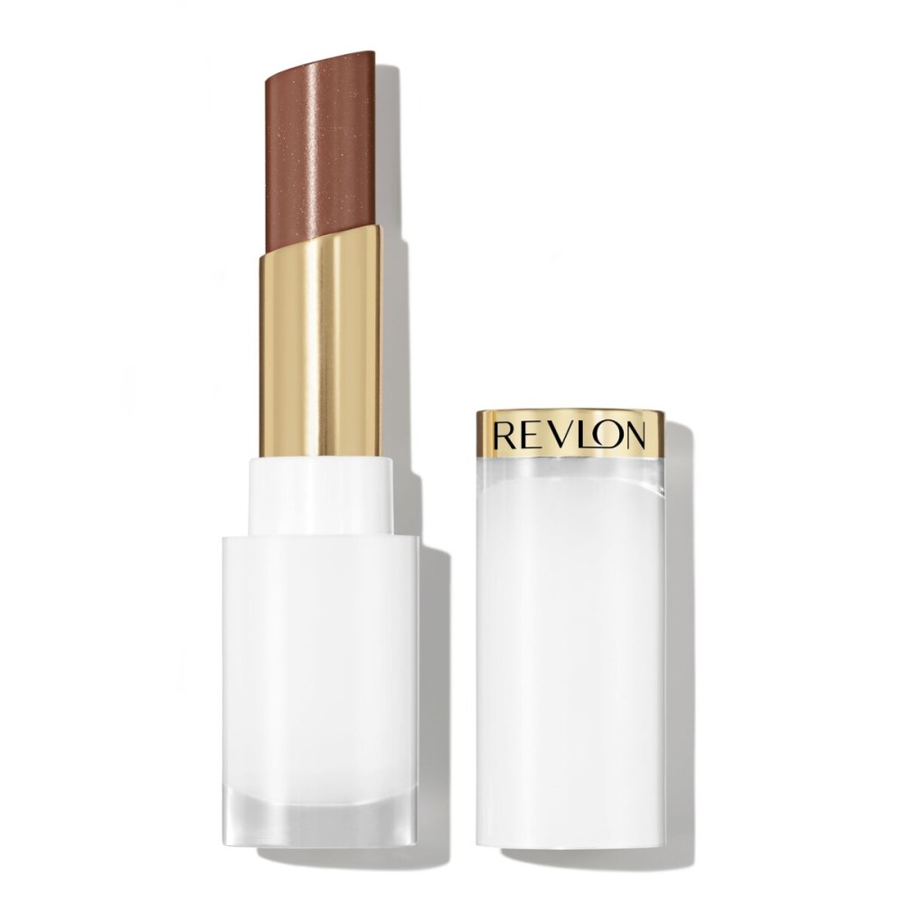 REVLON Super Lustrous Glass Shine Balm, Hydrating Tinted Lip Balm with Hyaluronic Acid, Aloe & Rose Quartz, Light Brown Lipstick, NEW Shade, 011 Sparkling Honey, 0.11 oz