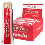 Barebells Protein Bars Raspberry Cream - 12 Count, 20g High Protein Treats - Chocolate Nutrition Bar with 1g Total Sugars - On-The-Go Breakfast or Post-Workout Snack
