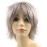 Modernfairy Anime Halloween Wig Ash Grey for Cosplay Party, Synthetic Layered Short Hair Wigs with Bangs, Pastel Wigs for Women Men