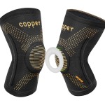 JIUFENTIAN Copper Knee Braces for Arthritis Pain (2 pack)- Professional Knee Suppot with Side Stabilizers - Breathable Compression Sleeves for Pain Relief & Stability (Arthritis, Gym, Work)-Medium