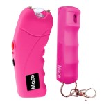 Mace Ergo Stun Gun & Mace Pepper Spray Kit - Rechargeable Stun Gun with Bright LED Light, 12 Feet Range Hard Case Model (0.42 oz) Self Defense Pepper Spray for Women & Men - Pink