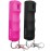 Mace Pepper Spray - 2-Pack Hard Case Model, 0.42 oz, 12 Feet Range, Max Strength 10% OC, Long Lasting UV Dye, Flip Top Safety Cap, Self Defense Pepper Spray Keychain for Women & Men - Black & Pink