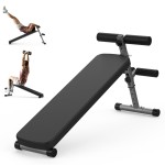 Finer Form Gym-Quality Adjustable Sit Up Ab Bench & Decline Weight Bench for Home Gym Strength Training. Supports 660lbs. Extended Backrest for Support. Great for Decline Bench Press & Core Workouts
