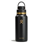 Hydro Flask Water Bottle - Insulated Stainless Steel - Wide Mouth Flex Chug Lid, Non-Spill, Leakproof in 32 Oz Black Tie