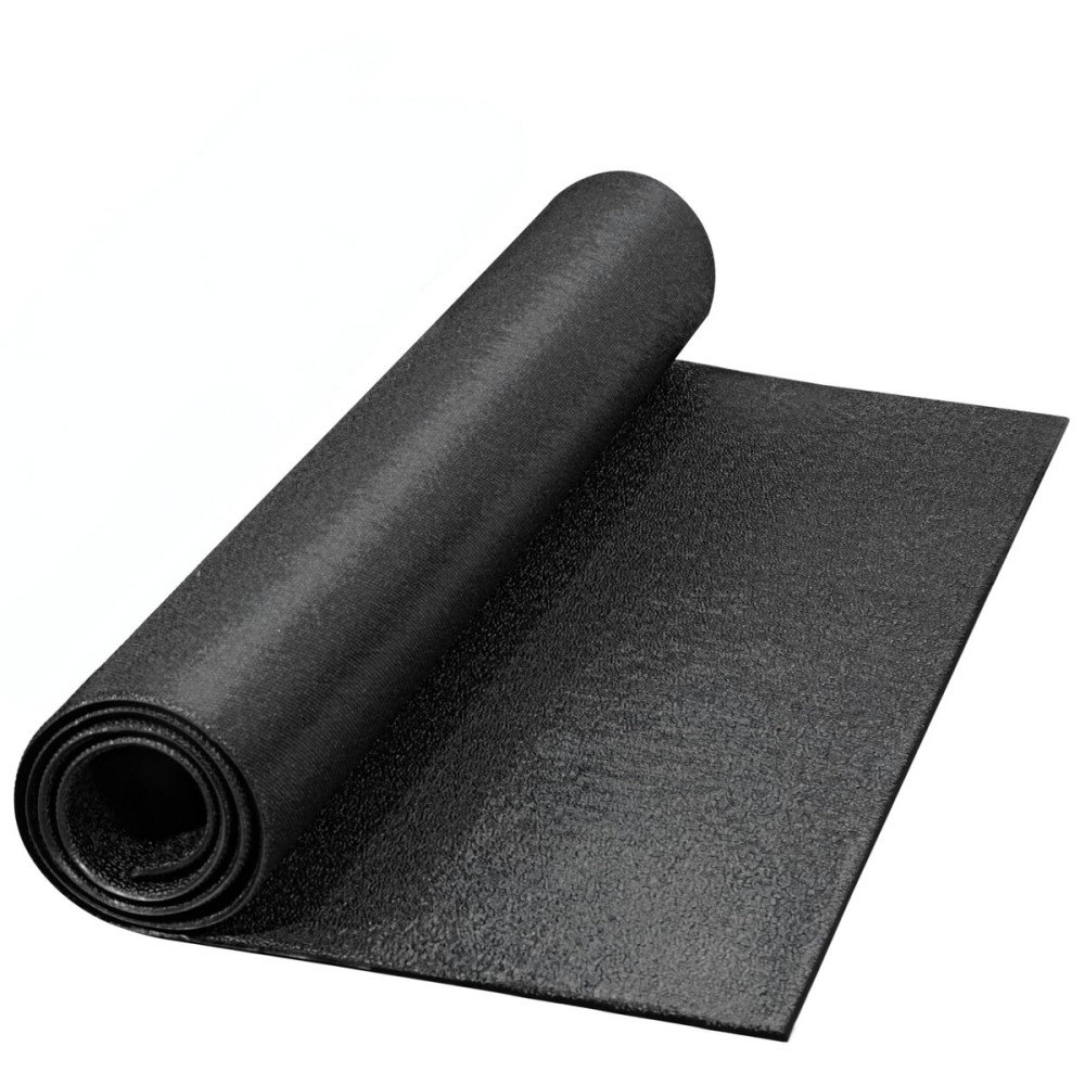 Fitvids Treadmill Mat 1/4 Thick Non-Slip Gym Mats Floor Protection Pad Compatible for Treadmills - Elliptical - 48Lx24W - Black