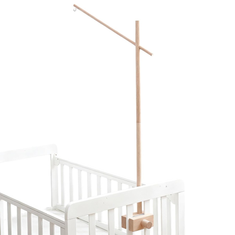 Baby Crib Mobile Arm,33.5in HBM Wooden Mobile Arm for Crib Mobile Hanger for Crib Baby Girl Nursery Decor