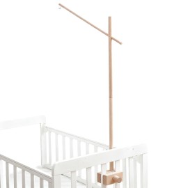 Baby Crib Mobile Arm,33.5in HBM Wooden Mobile Arm for Crib Mobile Hanger for Crib Baby Girl Nursery Decor