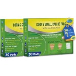 Corn Remover Pads for Feet Toes: 2 Boxes of 30 Pack Salicylic Acid Extra Strength Treatment - Fast Effective Medicated Bandages for Kids Adults Seniors Teens Runners Hikers Workers Men Women 02