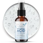 Eva Naturals Hyaluronic Acid Serum for Face - Pure Facial Gel with Natural Moisturizing Factors + HA - Anti-Aging Face Serum for Wrinkles, Fine Lines, Dry Skin, Lifted Glow - 1 oz