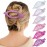 French Flat Hair Clips for Women - 6Pcs Flat Hair Claws for Thin Thick Hair Strong Hold No Slip Grip Hair Claw Clips for Women Girls (Flower (Pink))