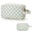 Narwey Travel Toiletry Bag for Women Traveling Dopp Kit Travel Bag for Toiletries Cosmetic Bag Makeup Bag Medicine Bag for Traveling (Mint Green Checkerboard)
