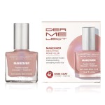 Dermelect MAKEOVER Smoothing Ridge Filler Mocha - Award-Winning Nail Treatment, Strengthens & Conceals Damaged, Brittle, Ridged, Peeling Nails - Base Coat & Nail Repair Formula 0.4 oz