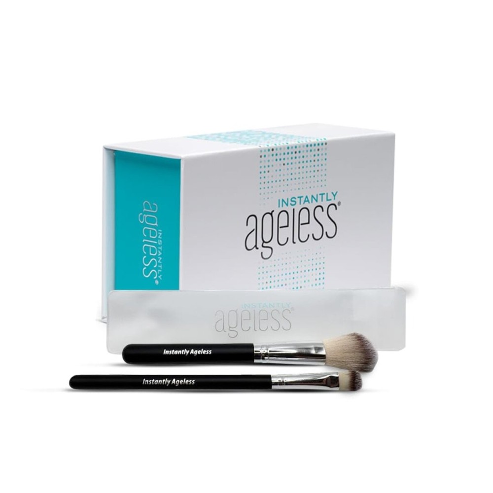 Instantly Ageless - Instant Face Lift Cream - Skin Care for Anti Aging face cream - Instant Under Eye Bags Remover - Facelift in a Box of 25 Vials with Makeup Brush