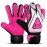 EFAH SPORTS Soccer Goalie Goalkeeper Gloves for Kids Boys Children Football Gloves with Strong Grips Palms (Pink, Size 5 Suitable for 9 to 12 Years Old)