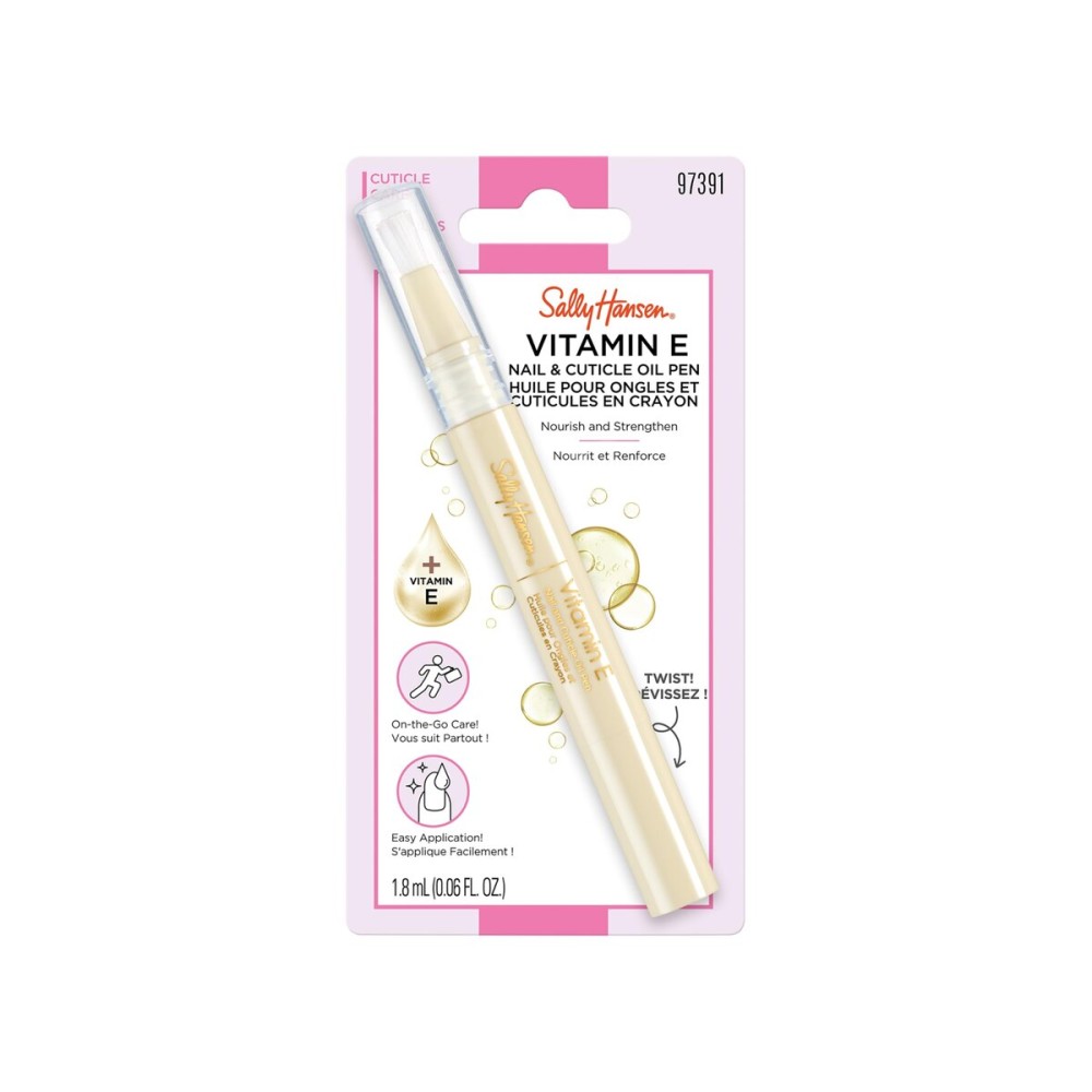Sally Hansen Vitamin E Nail & Cuticle Treatment Pen | Hydrates and Conditions Dry Nails | Nourishing Formula with Apricot Oil | Smooth, Healthy-Looking Nails | Easy, Mess-Free Nail Care on the Go