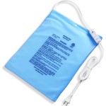 Boncare Stay-On Small Vinyl Electric Heating Pad for Neck and Shoulders and Back Without Auto-Off, Low & High Heat Levels, Waterproof Hot Heat Pad with Washable Cover (11.5x13.5, 1-Pack)