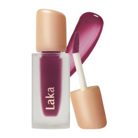 Laka Fruity Glam Tint, 4.5g/0.15oz, Glowing Lip Stain with Wide Color Spectrum, Hydrating & Lightweight Texture, Long-Lasting Bold Stain, Non-Sticky, Vegan, K-Beauty (130 Fogberry)
