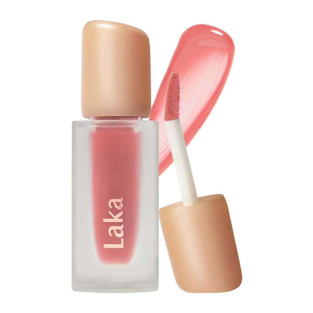 Laka Fruity Glam Tint, 4.5g/0.15oz, Glowing Lip Stain with Wide Color Spectrum, Hydrating & Lightweight Texture, Long-Lasting Bold Stain, Non-Sticky, Vegan, K-Beauty (126 Lucy)