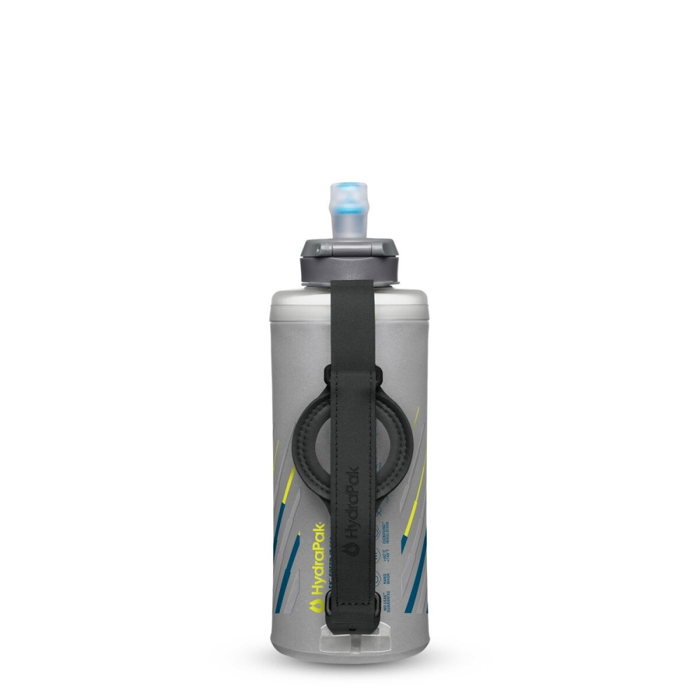 HydraPak SkyFlask Speed IT - Collapsible Insulated Handheld Running Water Bottle (500ml) - Adjustable Strap, Lightweight, Spill-Proof Cap
