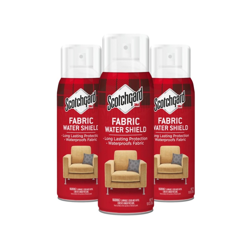 Scotchgard Fabric & Upholstery Protector, 3-Pack (10 oz Cans) - Repels Liquids & Blocks Stains - Long-Lasting Fabric Shield for Furniture, Clothing, and More - Easy Spray, Dries Clear