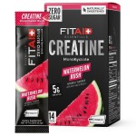FITAID Creatine Powder, Watermelon Rush, CreaPure Creatine Monohydrate, ATP Production for Weightlifting, Cycling, Zero Sugar, Smooth-Mixing, Easy on Stomach, Travel Friendly, 14 Pack