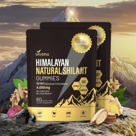 Shilajit Gummies, Shilajit for Men & Women | 4000mg High Potency 10-in-1 Formula with Pure Himalayan Shilajit, Ashwagandha, and 75% Fulvic Acid | Sugar-Free Vegan, 85+ Trace Minerals