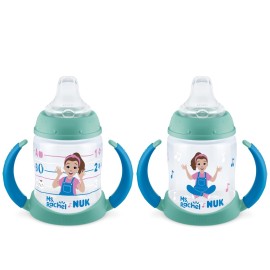 NUK Learner Cup, Ms. Rachel, 5 oz, 6+ Months, 2 Pack - Soft Spout, Easy-Grip Handles, BPA Free, Spill Proof Transition Sippy Cup