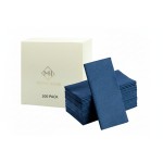 Pack of 100 Navy Paper Napkins | Linen Feel Guest Disposable Cloth Like Dinner Napkins | Hand Towels | Soft, Absorbent, Paper Hand Napkins for Kitchen, Bathroom, Parties, Weddings, Dinners