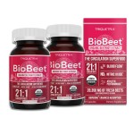 BioBeet Max Strength Beet Root Capsules - 21:1 Concentrate, Each Serving Derived from 28,350 mg Organic Beetroot - Absorption Enhancement with BioPerine Black Pepper Extract (60 Capsules) - 2-pack