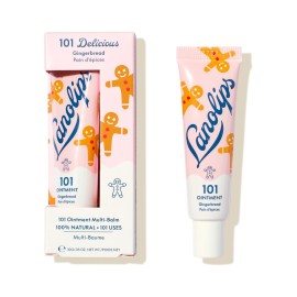 Lanolips 101 Ointment - Lanolin Lip Balm for Smooth, Hydrated & Healthy Lips - Multipurpose Ointment with Lanolin Oil for Dry Cuticles & More - Gingerbread (0.35 oz)