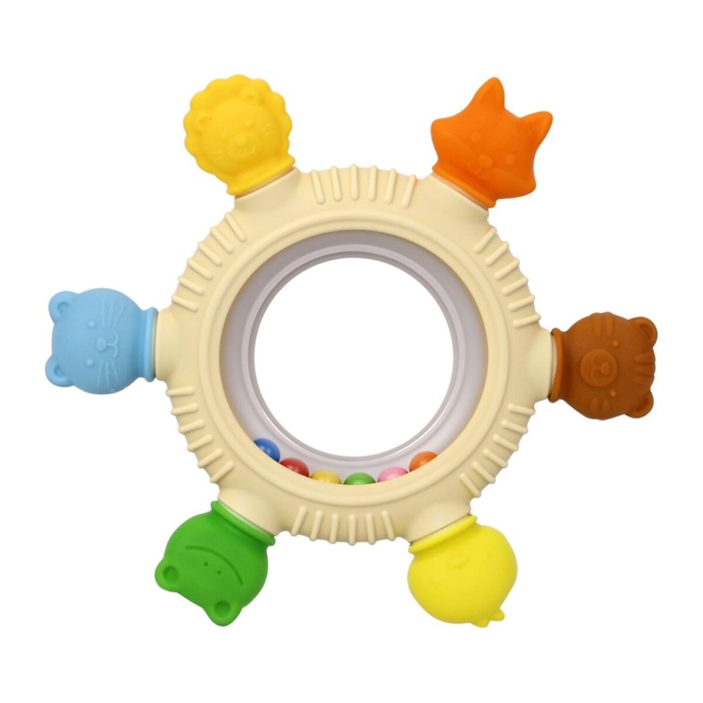 Baby Teething Toys Teething Rings Silicone Teethers for Babies 6-12 Months Baby Rattles & Plush Rings Sensory Toys for Soothing Sore Gums for Newborn Infant Essentials (Animals)