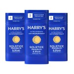Harry\'s Extra-Strength Antiperspirant Deodorant, Sweat & Odor Control Antiperspirant for Men, Solstice, 2.5 oz Pack of 3