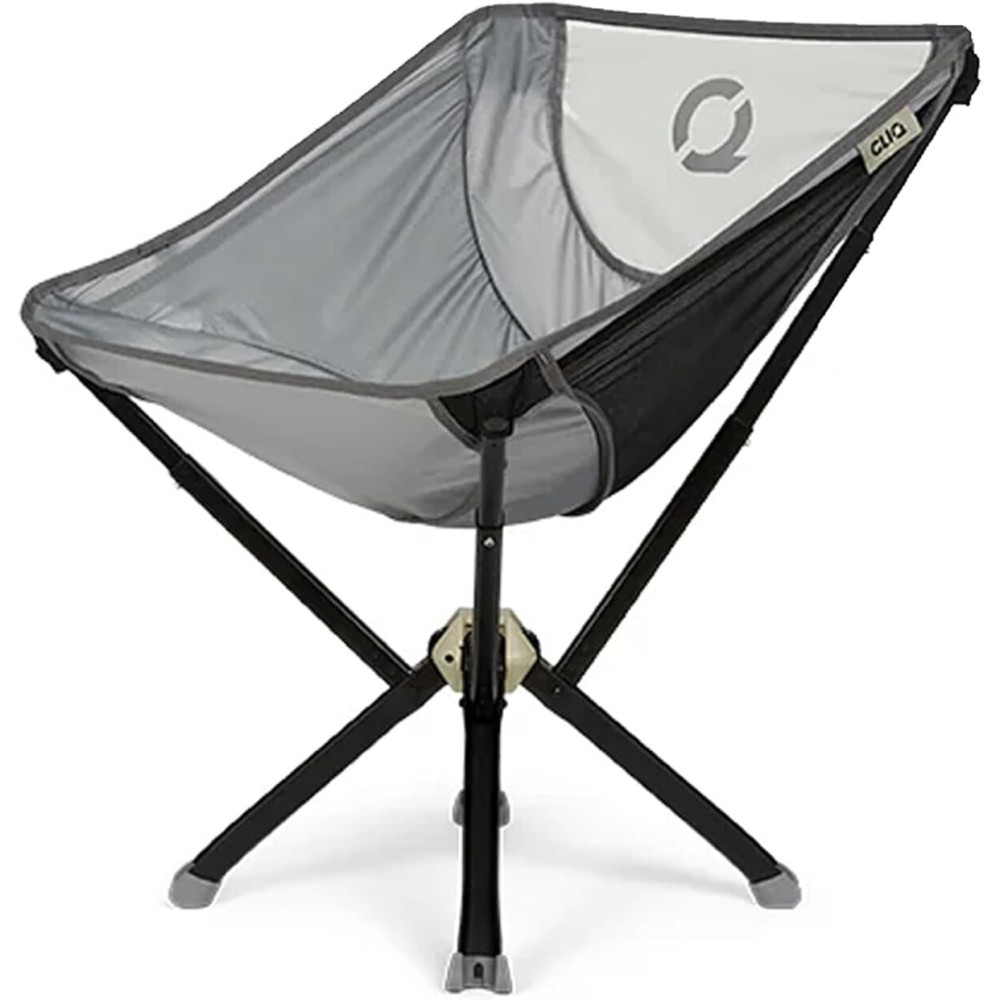 CLIQ ClassiQ 2.0 Camping Chair - Compact & Portable Folding Chair for Outdoors - Reinforced 400 lb Capacity - Quick-Setup Travel Chair for Camping, Beach, Tailgating & Hiking - Grey