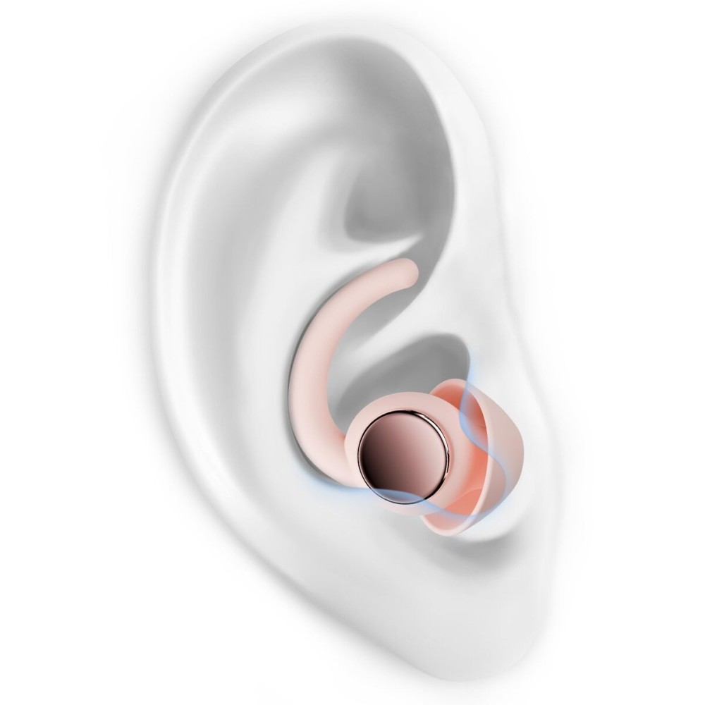 Ear Plugs for Sleeping - Noise Reduction Soft Silicone Earplugs, 2 Pairs Reusable Hearing Protection Earplugs for Noise Sensitivity, Sleep,Snore,Travel,Sound Reduction Noise Cancelling - (Light Pink)
